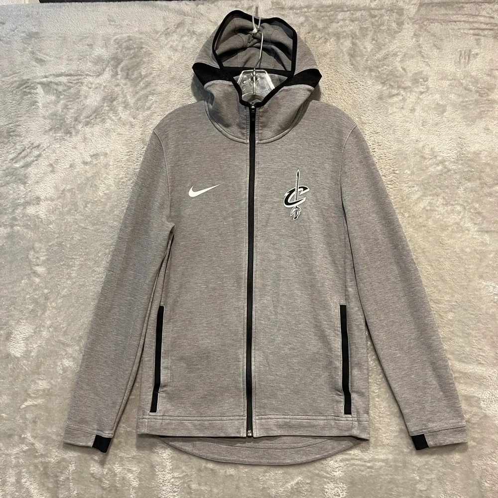 Nike Cleveland Cavaliers Hoodie Mens Small Gray NBA Showtime Dri-FIT 940868-032
